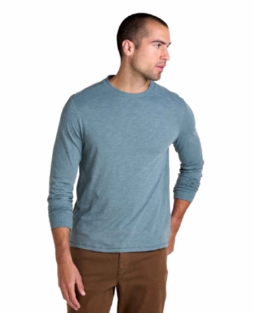 Toad&Co Mens Boundless Jersey Long Sleeve Crew Ink