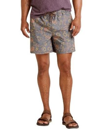 Toad&Co Mens Boundless Pull-On Short Chestnut Print