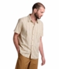Toad&Co Mens Fletch Short Sleeve Shirt Salt Vertical Print (Spring 2026)