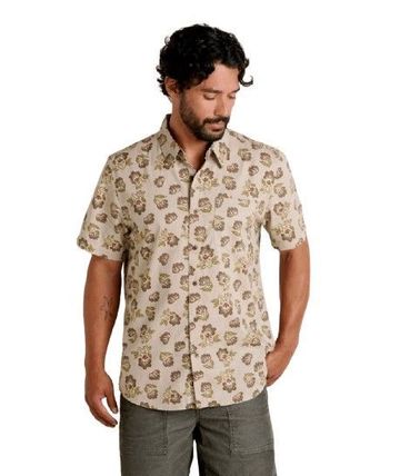 Toad&Co Mens Fletch Short Sleeve Shirt Twine Print