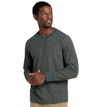 Toad&Co Mens Framer Long Sleeve Crew Serrano Pattern