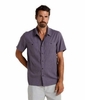 Toad&Co Mens Taj Hemp Short Sleeve Shirt Ash