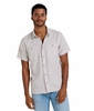 Toad&Co Mens Taj Hemp Short Sleeve Shirt Oatmeal