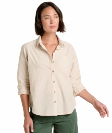 Toad&Co Womens Airscape Long Sleeve Shirt Limestone Pattern