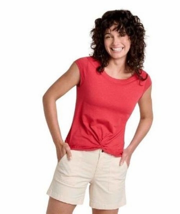 Toad&Co Womens Anza Short Sleeve Tee Crabapple