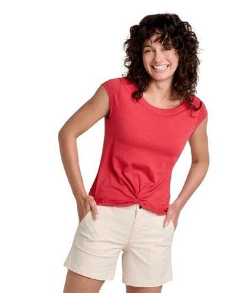Toad&Co Womens Anza Short Sleeve Tee Crabapple