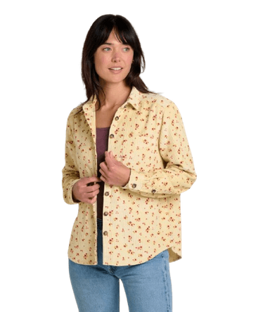 Toad&Co Womens Cascadia LS Shirt Barley Floral Print