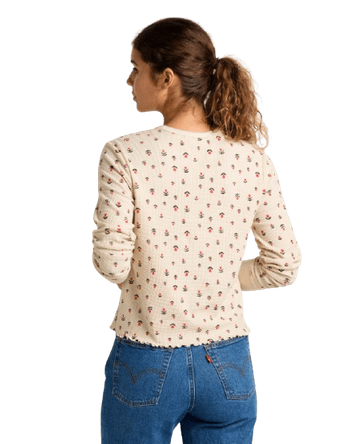Toad&Co Womens Foothill LS Crew II Salt Tulip Print