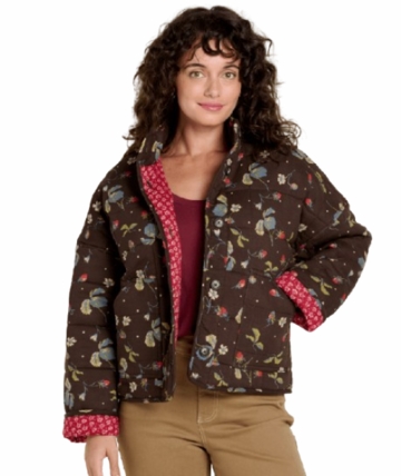 Toad&Co Womens Manzana Quilted Jacket Barnwood Print