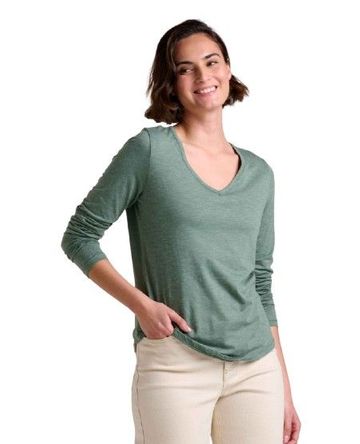 Toad&Co Womens Marley LS V Tee Laurel