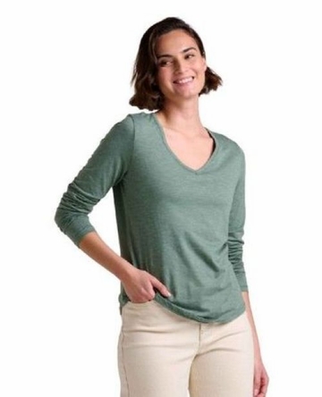 Toad&Co Womens Marley LS V Tee Laurel (Close Out)