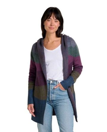 Toad&Co Womens Merino Heartfelt Hoodie Midnight Landscape