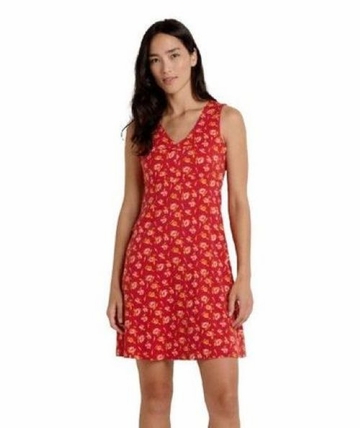 Toad&Co Womens Rosemarie Tank Dress Crabapple Print