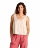 Toad&Co Womens Taj Hemp Button Back Tank London Fog Dobby