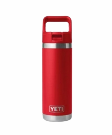 Yeti Rambler 18 oz C Straw Bottle Rescue Red