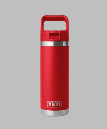 Yeti Rambler 18 oz C Straw Bottle Rescue Red