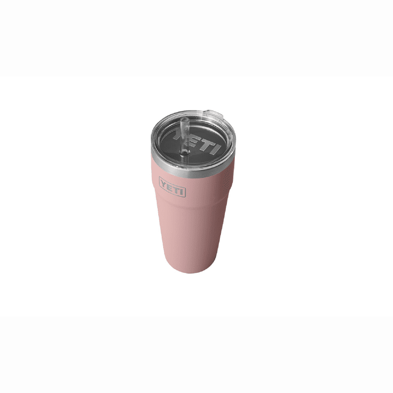 Yeti Rambler 26oz Straw Cup Sandstone Pink