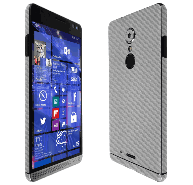 HP Elite x3 TechSkin Silver Carbon Fiber Skin