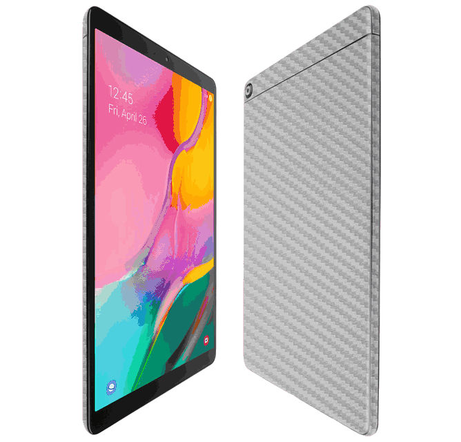 Samsung Galaxy Tab A 10.1 TechSkin Silver Carbon Fiber Skin [SM