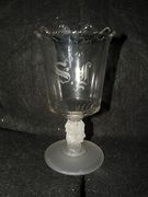 ANTIQUE EAPG THREE FACE SPOONER WITH ETCHED INITIALS