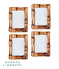 Chelsea House Short Knot Bamboo Frame 2x3 - Set of 4 C10803