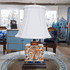 CHINESE ORIENTAL IMARI PORCELAIN TEA CADDY LAMP