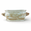 Chinese oriental nutmeg canton landscape porcelain footbath planter