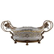 FREDERICK PORCELAIN PLANTER CENTERPIECE IN BRONZE ORMOLU