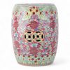 PINK CHINESE POLYCHROME PORCELAIN GARDEN SEAT PINK CHINESE POLYCHROME PORCELAIN GARDEN SEAT