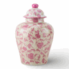 Pink Peony floral porcelain ginger jar