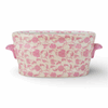 Pink Peony floral porcelain planter footbath