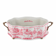Pink Willow porcelain planter with bronze ormolu mounts