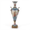 Porcelain and bronze ormolu GARDEN TRELLIS 35" tall vase