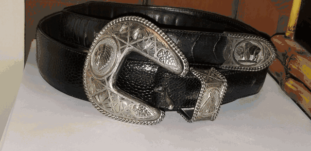 フェザー　STERLING バックル　vintage vintage-gist-sterling-silver-