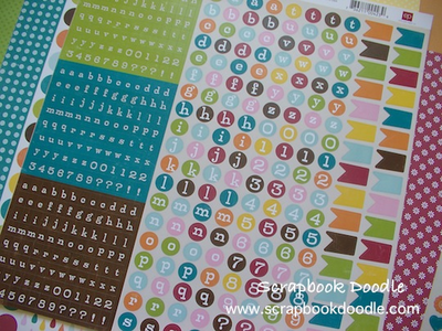  Alpha Stickers 12"x12" Sheet