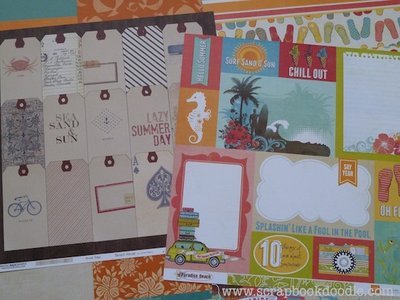 Bazzill House Tags & Echo Park Paper Surf Sand & Sun