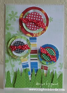 Card Lollipop Flowers