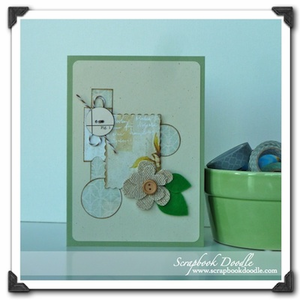 Burlap Flower Card 