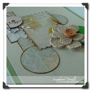 Burlap Flower Card - close up
