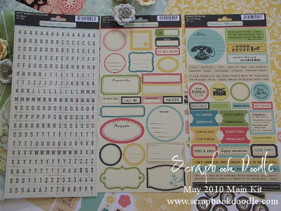 Cardstock Alpha, Journal and Words Stickers