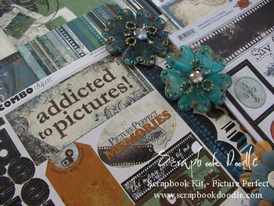 Cardstock Stickers and Prima Flowers