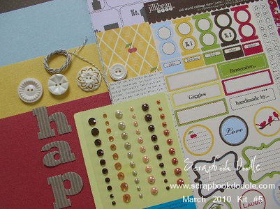 Corrugated Kraft Alpha, Bling, Stickers