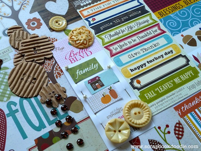Corrugated Shapes, Rox Ice Stones, Vintage Style Buttons, Stick Pins