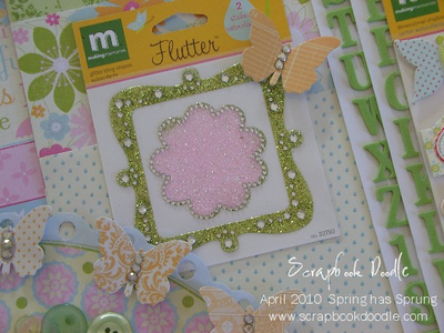Embellished Butterflies & Glitter Frame & Shape
