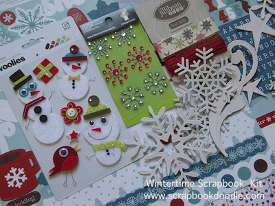 Felt Stickers, Ribbon & Twine, Snowflake Glitz Stickers