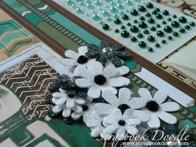 Glittered Flowers & Pearls