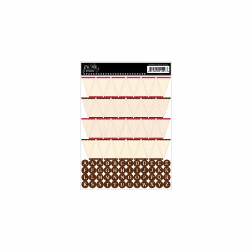 Jenni Bowlin: Banner Alpha Stickers - Brown (E*)