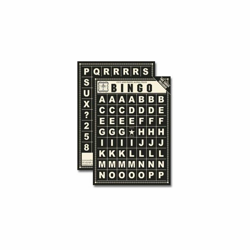 Jenni Bowlin: Bingo Alpha Tiles - Black 2/Pkg (E*)