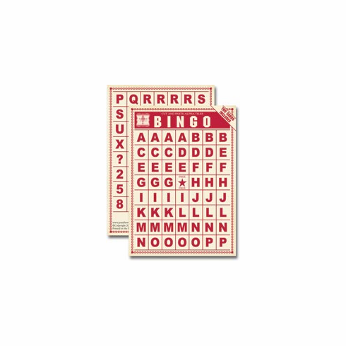 Jenni Bowlin: Bingo Alpha Tiles - Red 2/Pkg (E*)