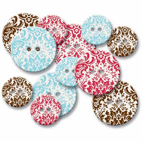 Jenni Bowlin: Chipboard Buttons - Wallpaper (E*)